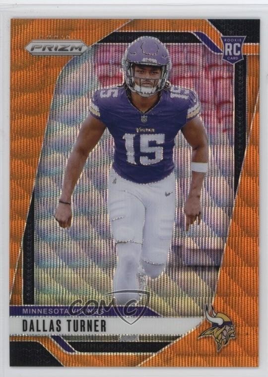 2024 Panini Prizm Rookies Orange Wave Prizm 2/60 Dallas Turner #324 1tn7