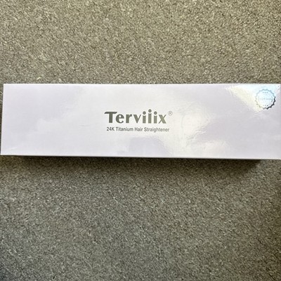 Terviiix 100% Titanium Flat Iron, 24K Salon Professional Hair Straightener an...