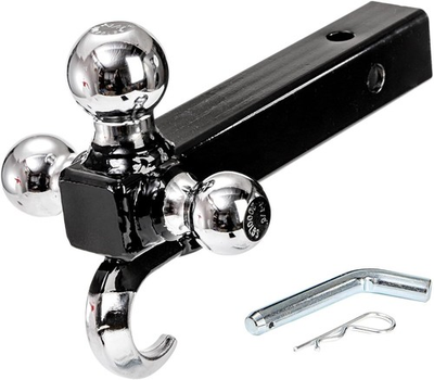 #ad Trailer Hitch Tri Ball Mount with Hook Tactical Tow Hook 3 Ball Truck Hitch $42.89