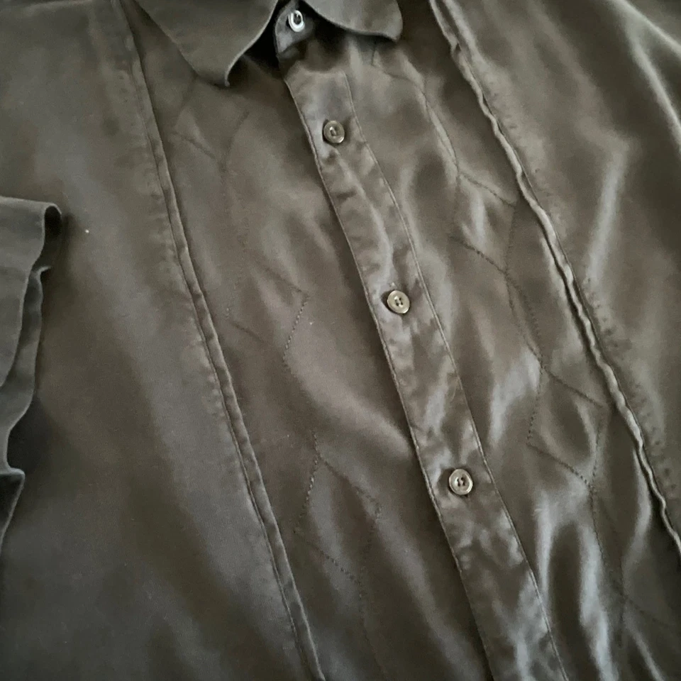 Nat Nast Luxury Originals Silk Button Up Shirt Mens XXL Short Sleeve - Image 3 of 4