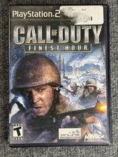 Call of Duty: Finest Hour PS2 Black Label CIB Complete W/Manual Tested & Working