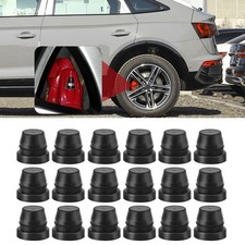 18pcs Car Disc Brake Bleeder Caps Waterproof Dustproof Rubber Grease Black