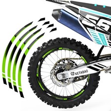 For SUZUKI DR-Z 400 00-04 03 02 Wheel Stickers Rim 21" 18" Dirt Bike A01B Green