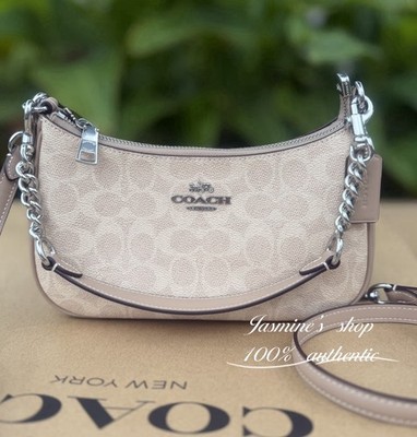NWT Coach Teri Shoulder Bag In Signature Canvas cv933 | eBay