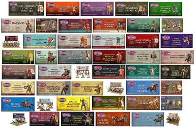 Ancient Warriors unpainted figures kits from Victrix - 1:56 scale kits (28 mm)