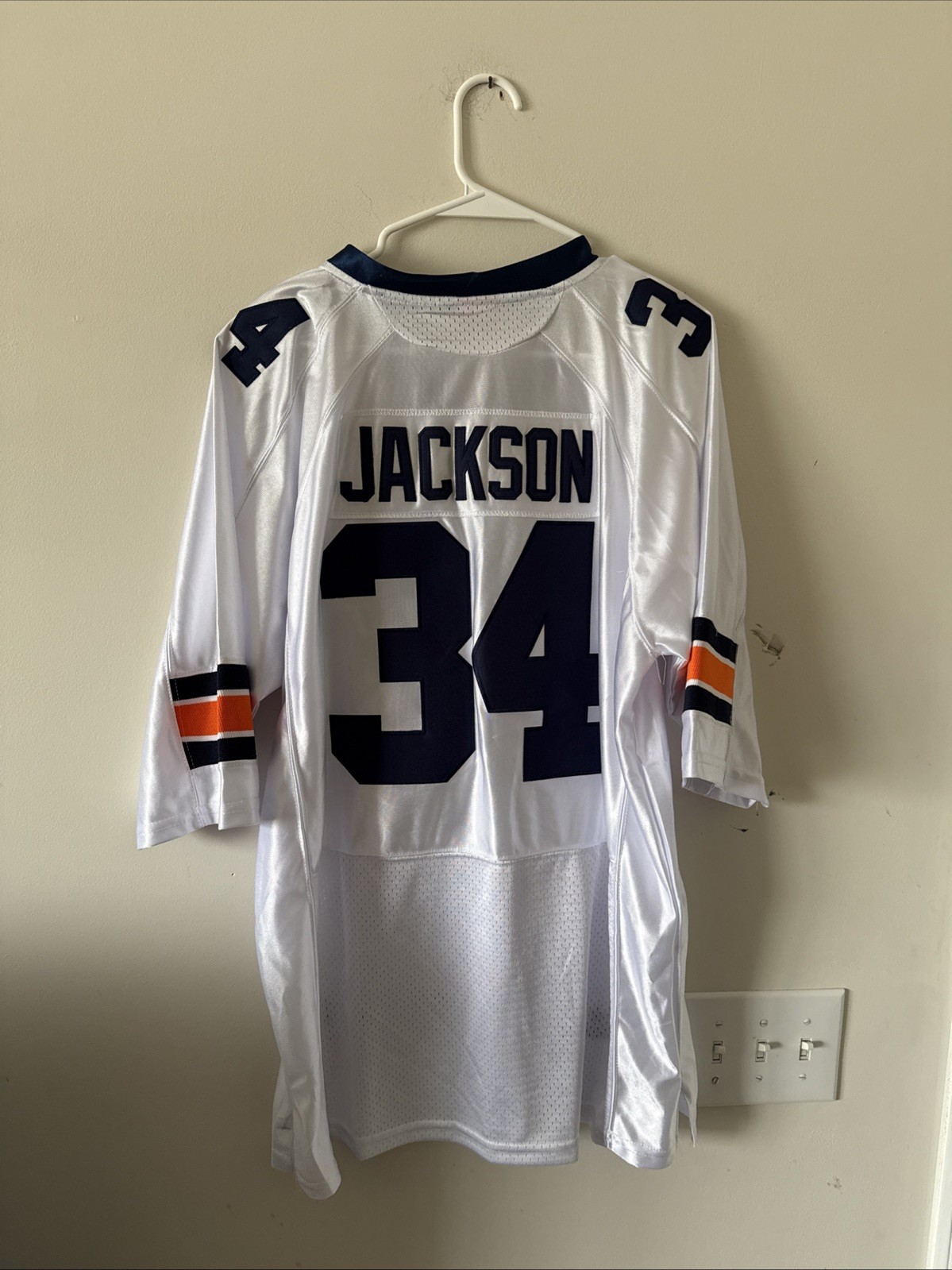 Men’s Under Armour Bo Jackson #34 Auburn Tigers NCAA Jersey Sz L - White RARE thumbnail 6