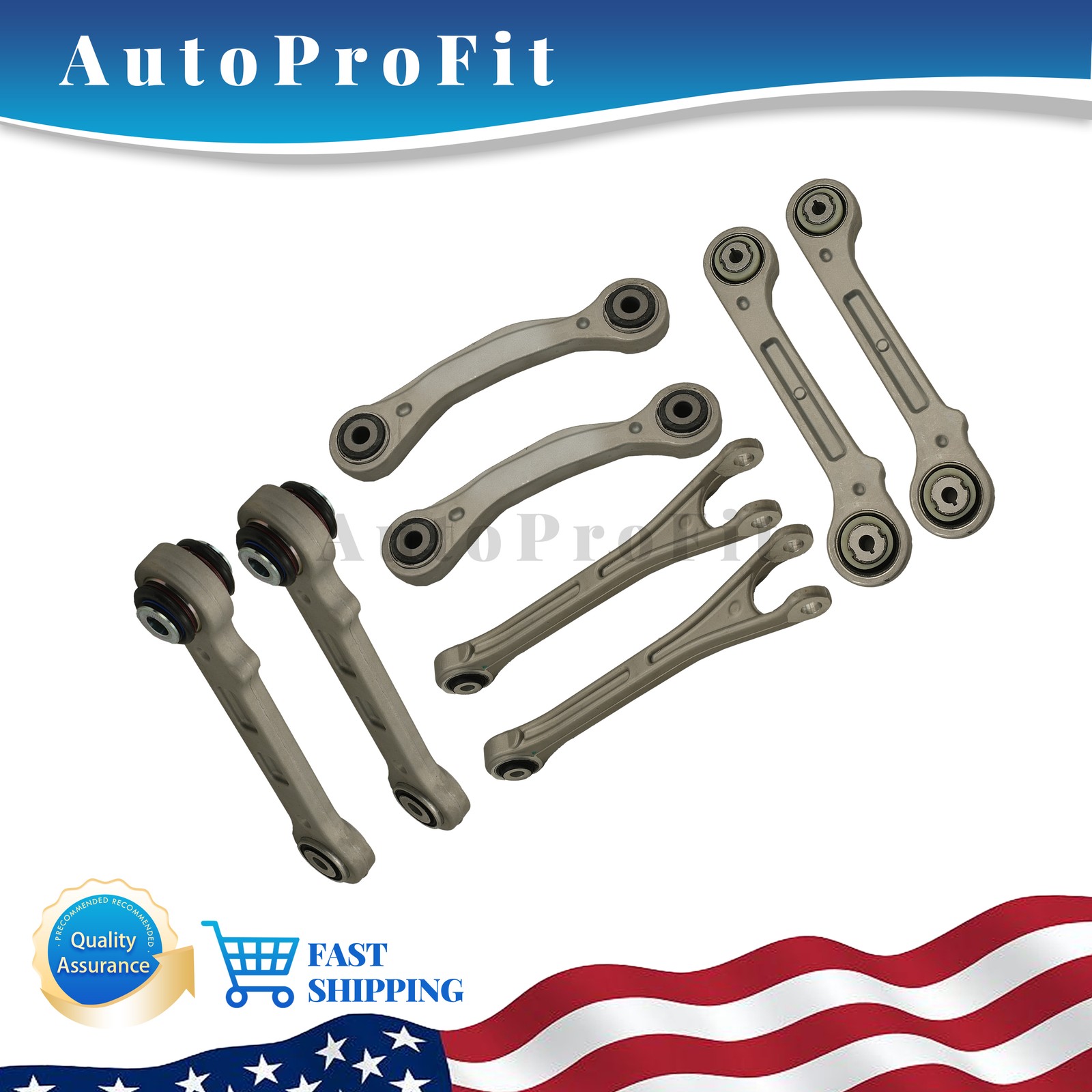 NEW 8PCS Rear Suspension Control Arm Kit Fit 2017+ Maserati Levante