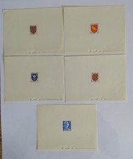 FRANCE 5 EPREUVES DE LUXE de 1954 /1955 MARIANNE DE MULLER BLASONS VILLES Lot 8