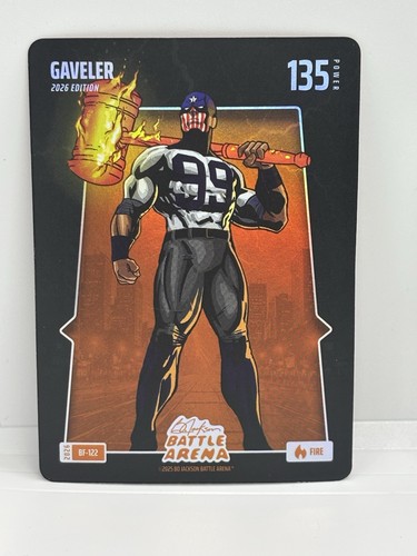 GAVELER (Aaron Judge) Bo Jackson Battle Arena #BF-122 Battlefoil Fire