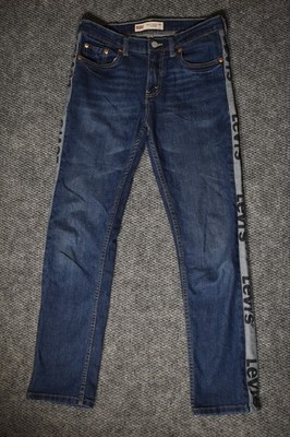 Levis 502 Jeans Men 30x29 Blue Regular Tapered Stretch Hi-Ball Roll Logo