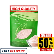 Himalayan Pink Salt, Fine Grain, 16 Oz (1 Pound), Pink Himalayan Sea Salt, Non-g