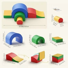 5 PCS Set Kids Climb Activity Play Safe Foam Blocks Soft and Safe Climbing Toys