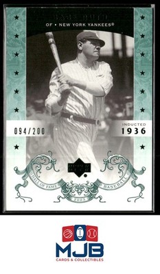 2005 Upper Deck Hall of Fame Babe Ruth Green #/200 #77