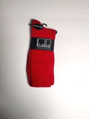 b.ella - Woman's tall socks - Red - Cashmere blend - Made in USA **A7**
