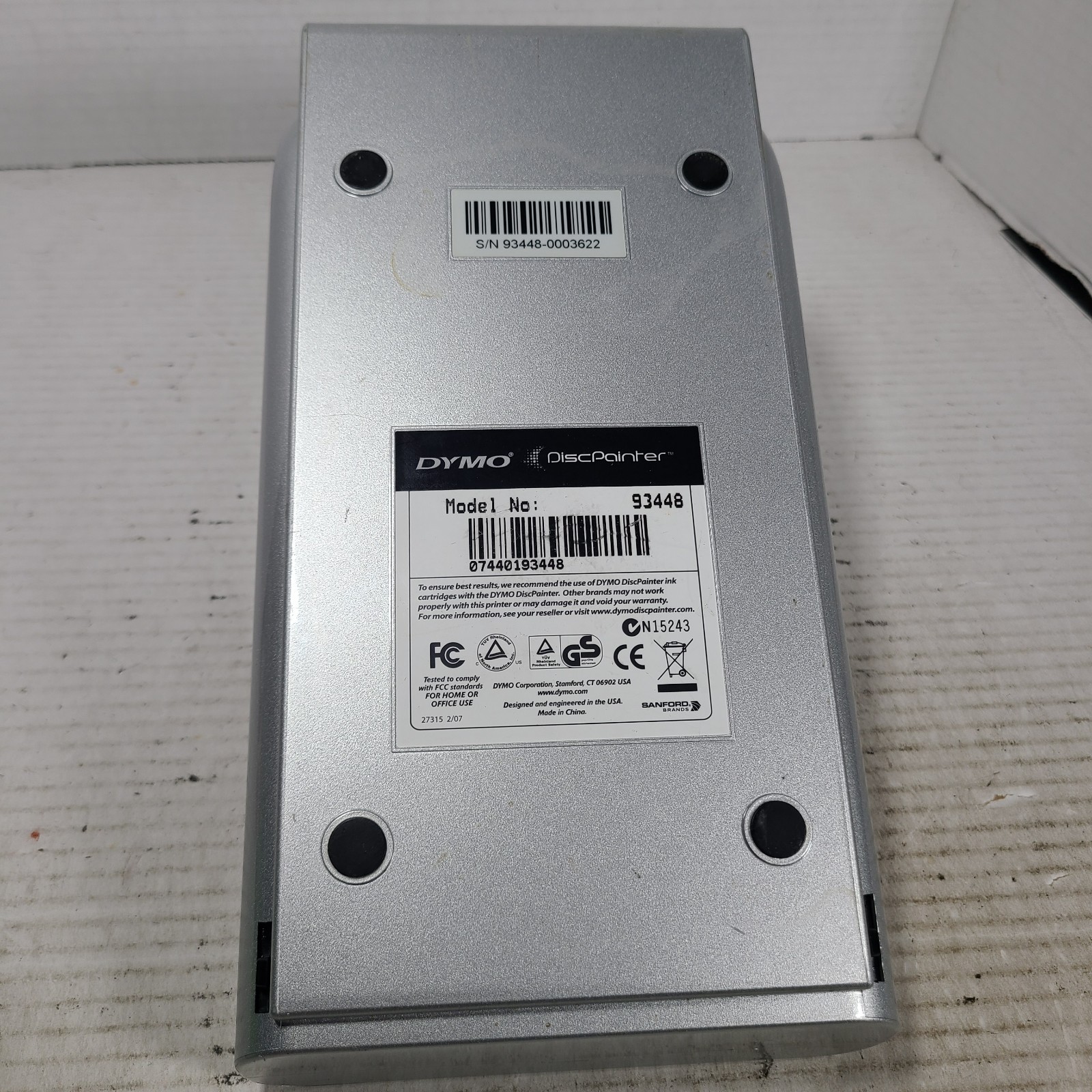 FOR PARTS - Dymo DiscPainter CD/DVD Color Inkjet Printer 93448