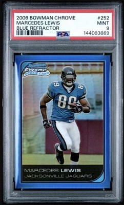 2006 Bowman Chrome - Marcedes Lewis #252 Blue Refractor /150 (RC) PSA 9