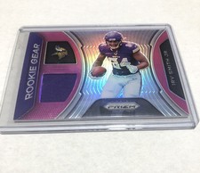Irv Smith Jr Rookie Jersey Card Sliver 2019 Prizm Rookie Gear No. RG-IS. rookie card picture