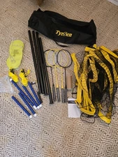 Compact Outdoor Volleyball and Badminton Combo Set - Easy Setup & Transport