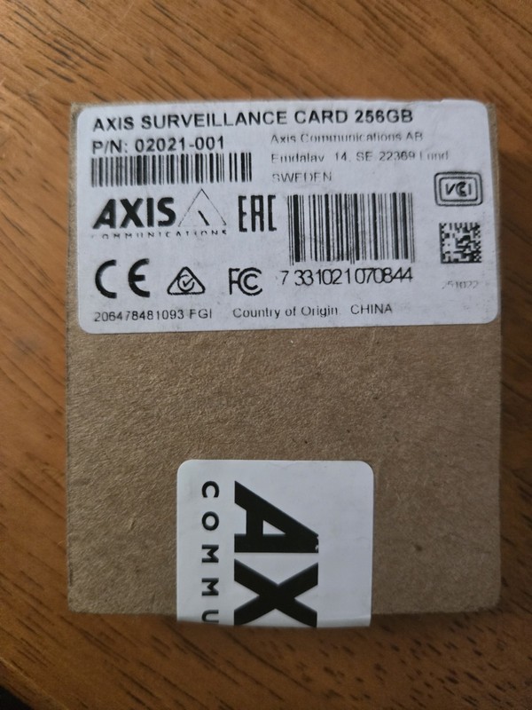Axis 02021-001 256GB MicroSDXC UHS 100MB/s 50MB/s Class 3
