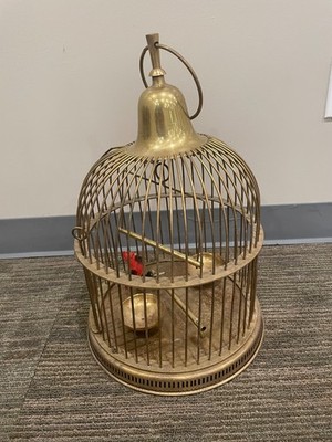 Antique Brass Bird Cage Decor