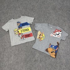 Paw Patrol Adventure City Gray Shirt Fits Baby/Toddler's Size 4T Gray Lot of 2 