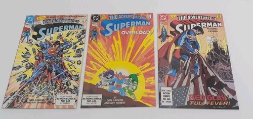 Adventures Of Superman 468 469 & 479 DC Comic Book Lot Vintage
