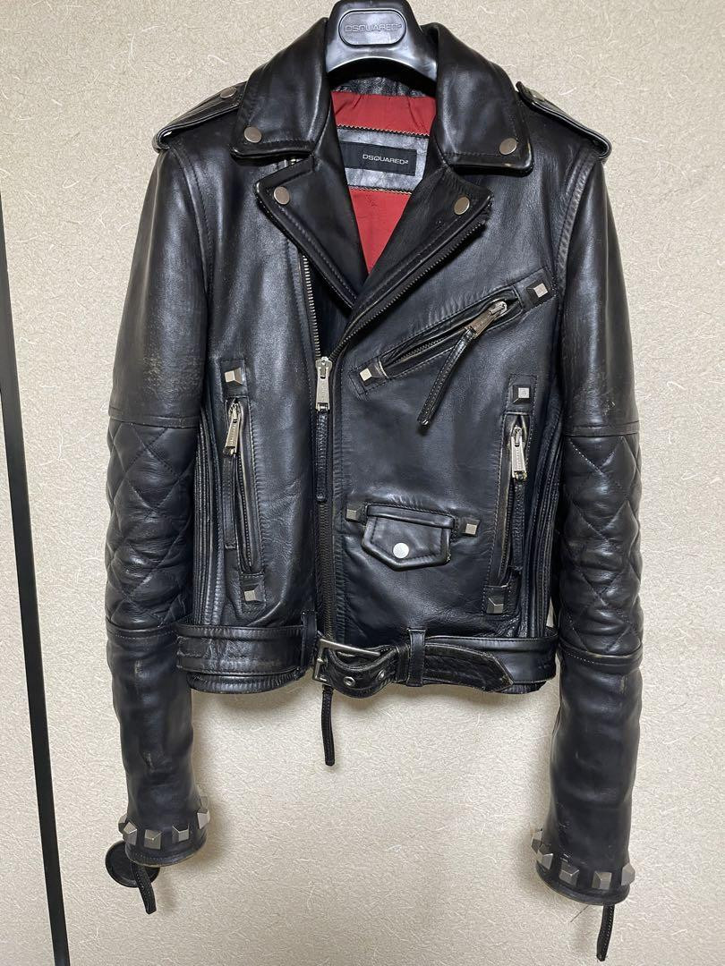 Vintage 2005 Dsquared 2 Leather Riders Jacket Size 46 Black Vintage 2005 Dsquared 2 Leather Riders Jacket Size 46 Black