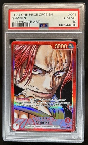 2024 One Piece Emperors in the New World Shanks Leader Alt Art #OP09-001 PSA 10