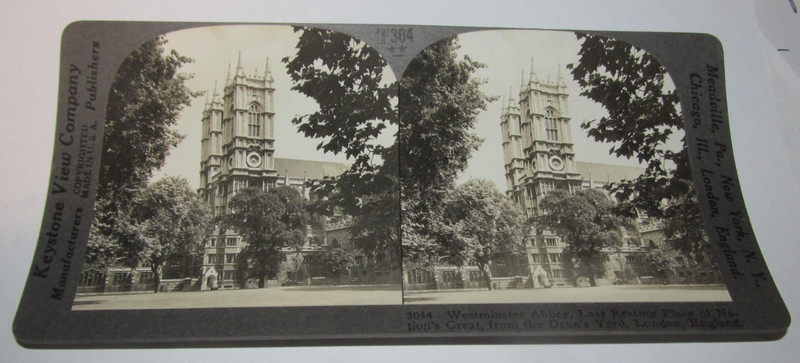 Keystone View Stereoview Photo Westminster Abbey London England