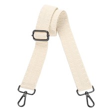 Purse Straps Replacement Crossbody with Black Buckle, White