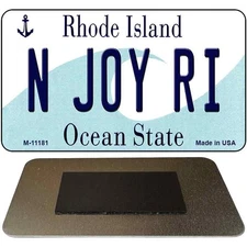 N Joy RI Rhode Island State License Plate Tag Novelty Magnet M-11181 3.5" x 2"