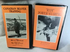 Canadian Beaver Trapping & Ram Power Snaring Bruce Bertram VHS Tape Lot Hunting