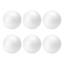 Tfarc Foam 6 Pack Foam Balls Crafts 4-Inch Round White Polystyrene Spheres Diy