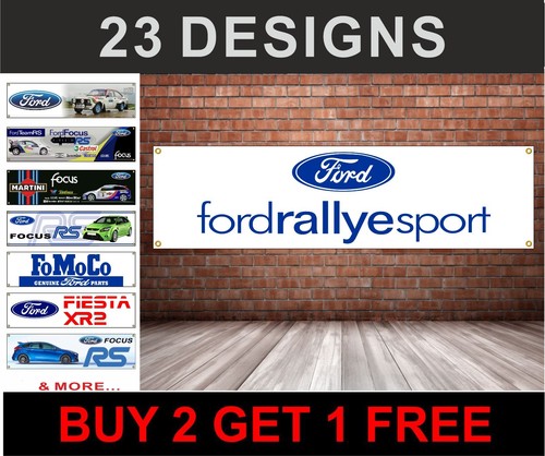 ford rally banner ford rally sign pvc garage workshop mancave flag wall ...