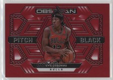 2021-22 Panini Obsidian Pitch Black Electric Etch Red Flood Ayo Dosunmu #13 2s2
