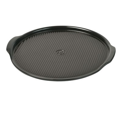 Emile Henry Pizzastein 37 cm geriffelt Fusain/Kohle