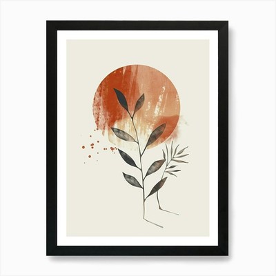 Orbiting Geometries Mid Century Sty gerahmtes Wandbild Poster Leinwanddruck Bild
