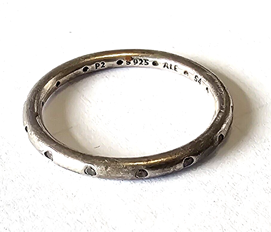 x Pandora ALE 925 Silver Rings Size 54 UK