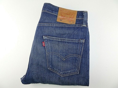 LEVIS 522 Jeans Blue Denim Slim Tapered SIZE W32 L32 Waist 32” Leg 32” LEVI  522 | eBay