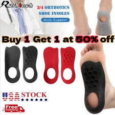 3/4 Orthotic Shoe Insoles Inserts Flat Feet High Arch Support Plantar Fasciitis
