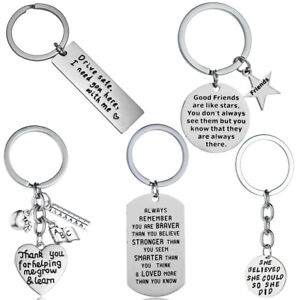 Thank you Gifts Keyring Inspirational Key Ring Chain Family Best Friends Gifts