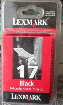 Lexmark No 17 Black Moderate Yield Z13/i3/x74/x1100 Cartouche Jet d'encre . - Photo 1/4