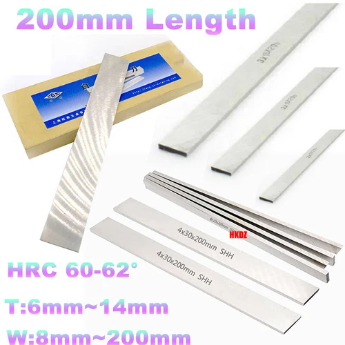 200mm Length HSS Lathe Tool HRC 60-62° High Speed Steel Lathe Bar Turning Tools