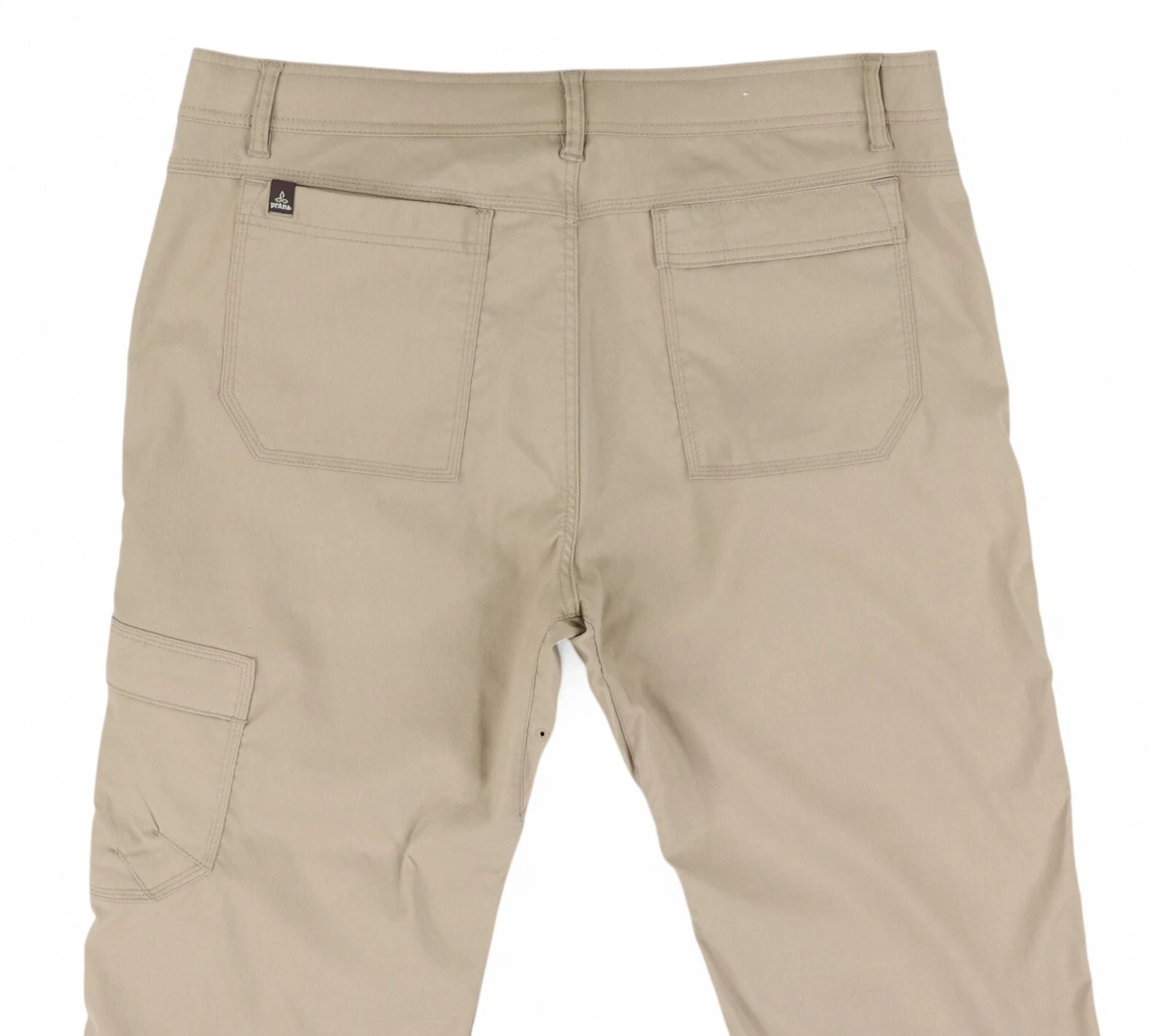 prana stretch zion belted flat front hiking tech pants