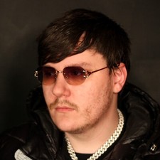 Rimless Gold Frame Hip Hop Brown Gradient Tint Round Elegant Fashion Sunglasses