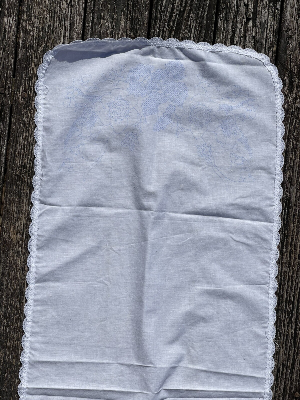 PRE PRINTED DRESSER SCARF TO EMBROIDER FLORAL eBay