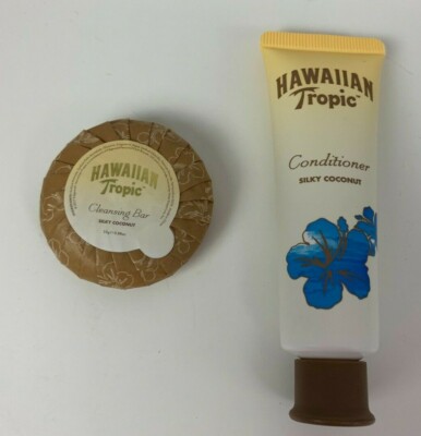 Hawaiian Tropic Silky Coconut Hair Conditioner & Cleansing Bar Soap Travel Size