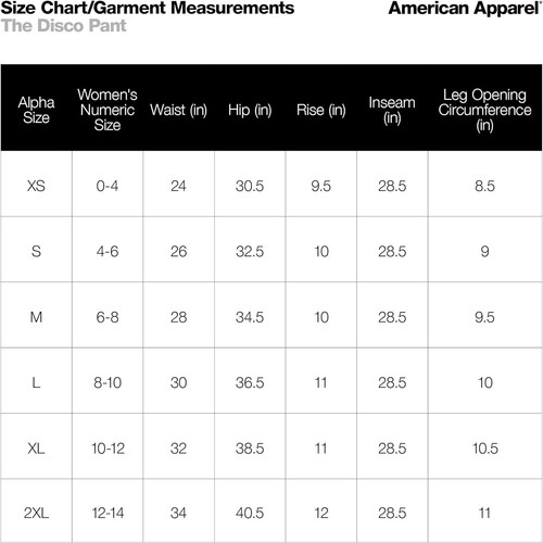 American Apparel Women's The-Disco Pant - 第 6/6 張圖片