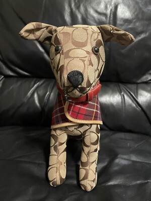 COACH チェック柄 犬の置物レア！！ COACH チェック柄 犬の置物レア！！