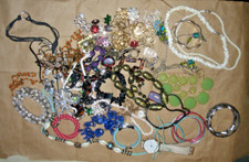 Big VTG/Now Jewelry Lot OVER 2 lbs Necklaces Bracelets Watches ETC Mixed